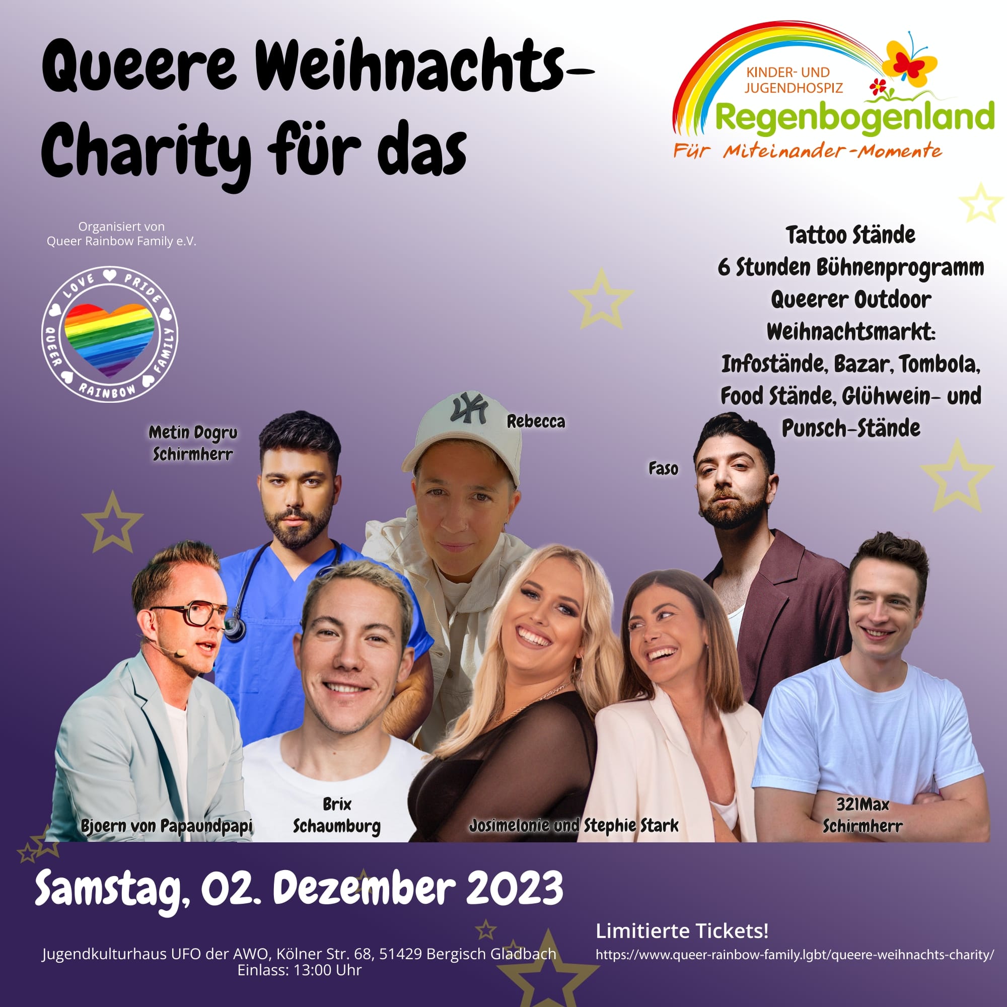 Queeres Weihnachts Charity Queer Rainbwo Family 2. Dezember Vorderseite