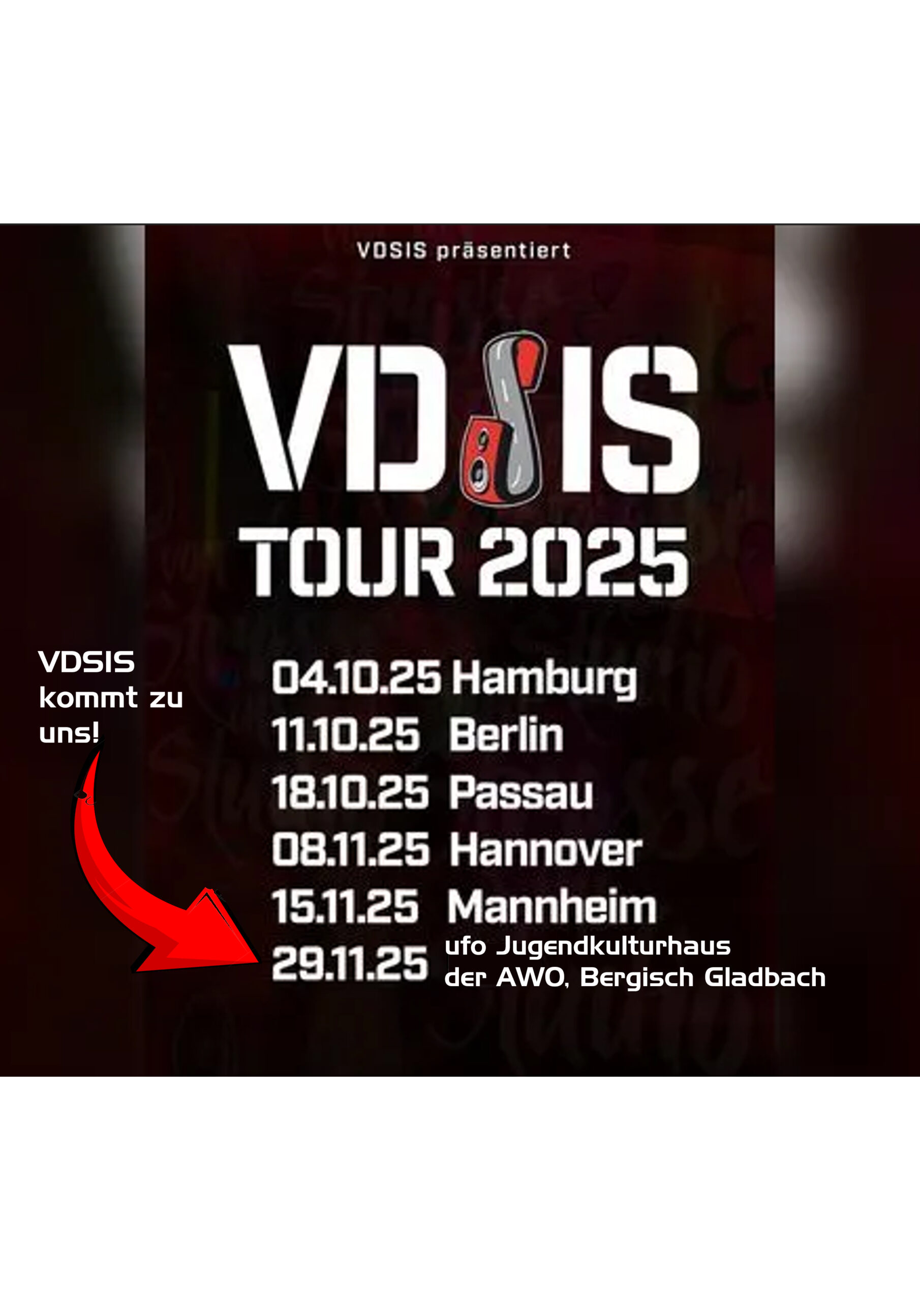 VDSIS im UFO UFO Connects Konzert im UFO Jugendkulturhaus der AWO mit Lucas Wielpütz und Weiteren